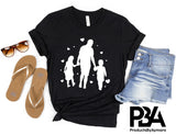 Happy Father's Day Celebration Dad Holding Hands With daughter And Son Dad's Day Man Male Parental Daddy's Special Day Paternal Recognition Parenting Appreciation SVG JPG PNG Cricut Sublimation Print Cutting Designs