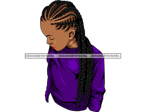 Melanin Woman Head Braids Hairstyle African American Latina Woman Salon Logo Goddess Fulani Knotless Cornrows Braided Updo Twists Box Faux Locs Crochet Braids Design Element SVG JPG PNG Vector Clipart Cricut Silhouette Cut Cutting