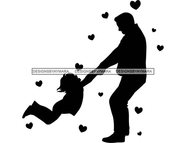 Happy Father's Day Celebration Dad Playing With Son Dad's Day Man Male Parental Daddy's Special Day Paternal Recognition Parenting Appreciation SVG JPG PNG Cricut Sublimation Print Cutting Designs