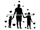 Happy Father's Day Celebration Dad Daughter And Son Love Dad's Day Man Male Parental Daddy's Special Day Paternal Recognition Parenting Appreciation SVG JPG PNG Cricut Sublimation Print Cutting Designs