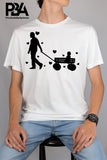 Happy Father's Day Celebration Dad Pulling Baby Son Forklift truck Dad's Day Man Male Parental Daddy's Special Day Paternal Recognition Parenting Appreciation SVG JPG PNG Cricut Sublimation Print Cutting Designs