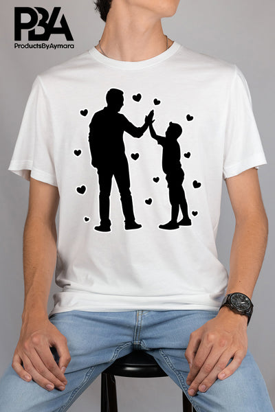 Happy Father's Day Celebration Dad High Five Son Dad's Day Man Male Parental Daddy's Special Day Paternal Recognition Parentin Appreciation SVG JPG PNG Cricut Sublimation Print Cutting Designs