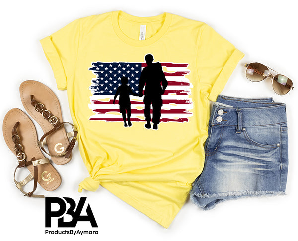 Military dad American Flag Son Happy Father's Day Celebration Dad Love Dad's Day Man Male Parental Daddy's Special Day Paternal Recognition Parenting Appreciation SVG JPG PNG Cricut Sublimation Print Cutting Designs