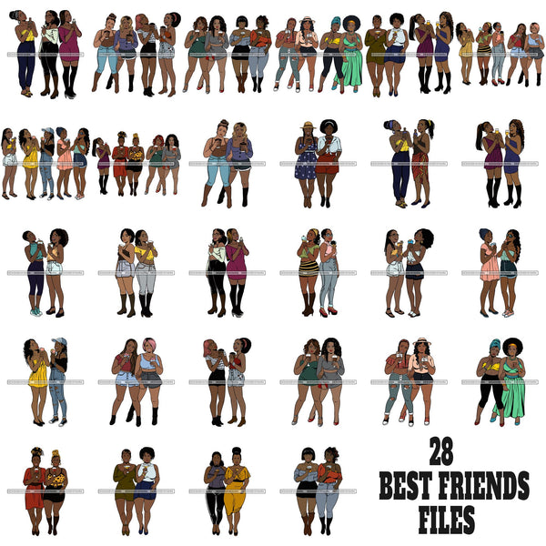 Bundle 28 Best Friends Forever Drinking Chilling  SVG Files For Cutting and More!