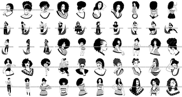 Super Special Bundle 100 Melanin SVG Files Only For $19.99 Retail price $250 Graphics For Cutting and More!