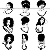 Super Special Bundle 100 Melanin SVG Files Only For $19.99 Retail price $250 Graphics For Cutting and More!