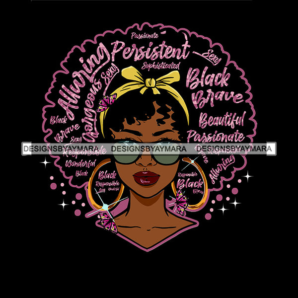 Bundle 5 Afro Black Women Unapologetically Dope Melanin Black Queen Quotes Diva Layered SVG Cut Files For Silhouette Cricut and More!