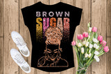 Brown Sugar Melanin Woman Sparkles African American Female Nubian Designs For T-Shirts Sublimation Print Cut Cutting SVG PNG JPG Vector Files