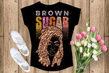 Brown Sugar Melanin Woman Sparkles African American Female Nubian Designs For T-Shirts Sublimation Print Cut Cutting SVG PNG JPG Vector Files