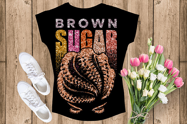 Brown Sugar Melanin Woman Sparkles African American Female Nubian Designs For T-Shirts Sublimation Print Cut Cutting SVG PNG JPG Vector Files