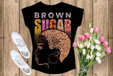 Brown Sugar Melanin Woman Sparkles African American Female Nubian Designs For T-Shirts Sublimation Print Cut Cutting SVG PNG JPG Vector Files