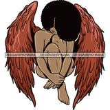 Afro Angel Black Woman SVG Cutting Files For Silhouette Cricut and More