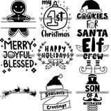 CHRISTMAS MEGA BUNDLE 54 Designs Christmas svg Winter svg Holidays svg Cut Files Cricut Silhouette