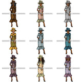 Bundle 9 Afro Classy Lola Church Lady Glamour .SVG Clipart Vector Cutting Files For Circuit Silhouette Cricut and More!