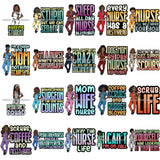 Bundle 20 Afro Lola Nurse Medical Occupation SVG Cutting Files For Cricut Silhouette and More