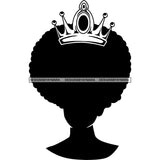 Afro Queen Silhouette SVG African Goddess Cutting Files 1