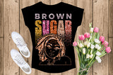 Brown Sugar Melanin Woman Sparkles African American Female Nubian Designs For T-Shirts Sublimation Print Cut Cutting SVG PNG JPG Vector Files