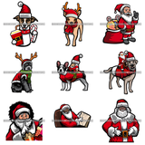 Mega Bundle 106 Christmas Designs Cold Weather Snow Santa Winter SVG PNG JPG Cutting Designs Silhouette Sublimation