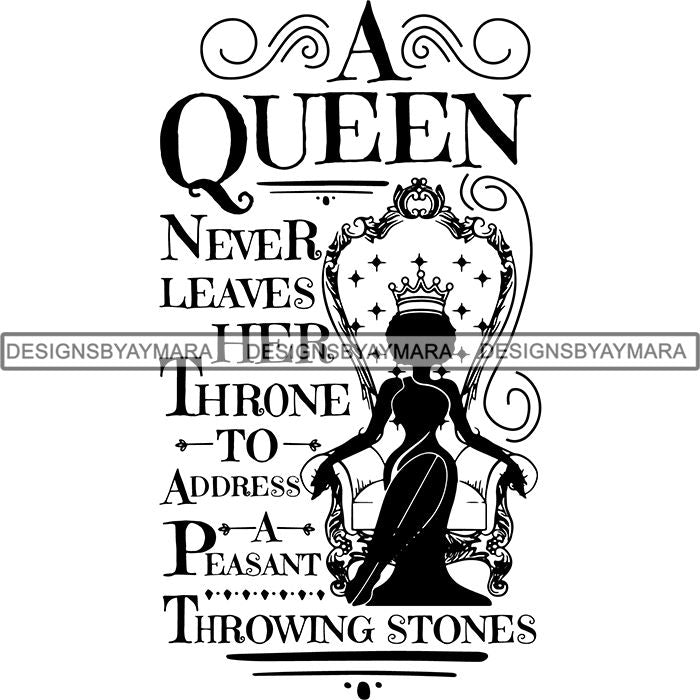Black Queen Nubian Melanin Quotes and DesignsByAymara Silhouette Files Cricut For – .SVG