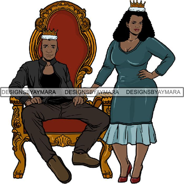 King and Queen Rey Reina Couple Life Goals PNG Print Files Not For Cutting