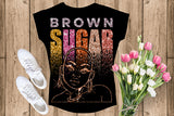 Brown Sugar Melanin Woman Sparkles African American Female Nubian Designs For T-Shirts Sublimation Print Cut Cutting SVG PNG JPG Vector Files