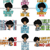 Bundle 9 Afro Melanin Popping Lola Kinky Hair God Quotes SVG Cutting Files For Silhouette Cricut and More