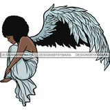 Afro Angel Black Woman SVG Cutting Files For Silhouette Cricut and More