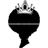 Afro Queen Silhouette SVG African Goddess Cutting Files 1