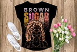 Brown Sugar Melanin Woman Sparkles African American Female Nubian Designs For T-Shirts Sublimation Print Cut Cutting SVG PNG JPG Vector Files