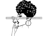Afro Beautiful Black Woman SVG African American Ethnicity Afro Puffy Hairstyle Beauty Salon Queen Diva Classy Lady  Beautiful People Beauty Salon Princess