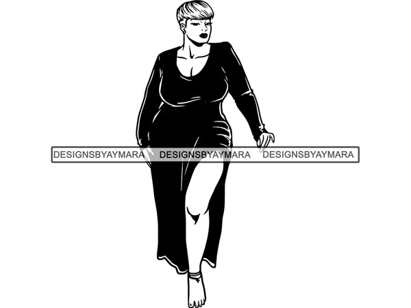 Afro Woman SVG BBW Big and Bougie African American Ethnicity Classy Lady Diva Queen .PNG .JPG .EPS .SVG Vector Clipart Clipart Cricut Circuit Cut Cutting