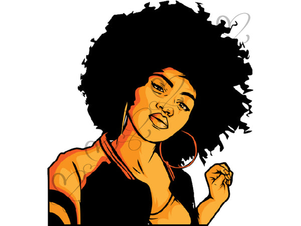 Afro Beautiful Black Woman SVG African American Ethnicity Afro Puffy Hairstyle Beauty Salon Queen Diva Classy Lady  Beautiful People Beauty Salon Princess