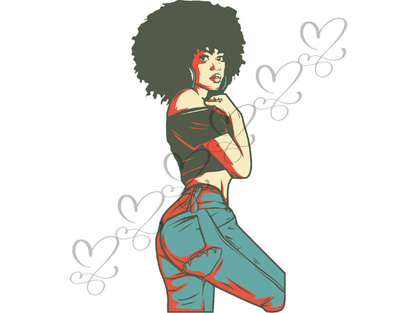 Afro Beautiful Black Woman SVG African American Ethnicity Afro Puffy Hairstyle Beauty Salon Queen Diva Classy Lady  Beautiful People Beauty Salon Princess