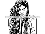 Afro Beautiful Black Woman SVG African American Ethnicity Afro Puffy Hairstyle Beauty Salon Queen Diva Classy Lady  Beautiful People Beauty Salon Princess