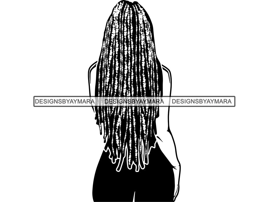 Afro Woman SVG Braids Dreads Hairstyle African American Ethnicity Nubi –  DesignsByAymara
