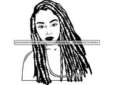 Afro Woman SVG Braids Dreads Hairstyle African American Ethnicity Nubian Beauty Salon Make Up Model Queen Diva Classy Lady Princess