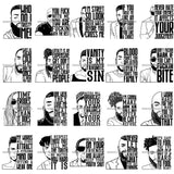 Bundle 20 Afro Black Man Life Quotes Half Face Men Melanin African American Male PNG JPG SVG Cutting Files For Silhouette Cricut and More!
