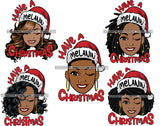 Bundle 25 Christmas Melanin Woman Designs For Commercial Use Holidays Celebration Winter Season SVG PNG JPG EPS Cutting Vector Files