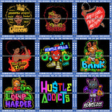 Bundle 9 Blessed Queen Proud Black Woman Hustle Addicts Heartless SVG PNG JPG Cut Files For Silhouette Cricut and More!