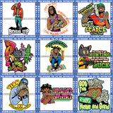 Bundle 9 Boss Gangster Gangsta Man Street Boy Money Hustler Hustling Cash Grind SVG PNG JPG Cut Files For Silhouette Cricut and More!