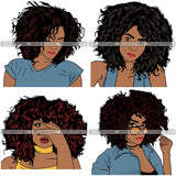 Bundle 4 Afro Woman Melanin Popping SVG Files For Cutting and More!