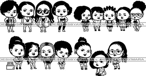 Bundle 4 Ladies Trip Getaway SVG Cut Files For Silhouette and Cricut