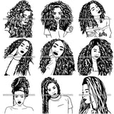Special Bundle 50 Afro Beautiful Woman SVG Only For $10.99 Cutting Files For Silhouette and Cricut