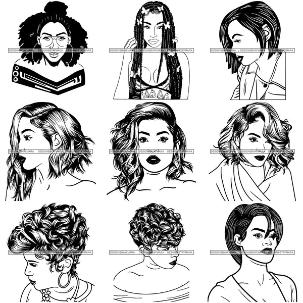 Special Bundle 50 Afro Beautiful Woman SVG Only For $10.99 Cutting Files For Silhouette and Cricut