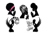 Afro Beautiful Black Woman SVG African American Ethnicity Afro Puffy Hairstyle Beauty Salon Queen Diva Classy Lady  Beautiful People Beauty Salon Princess