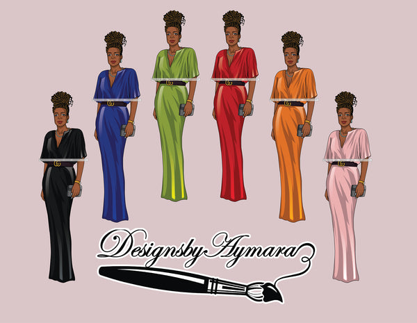 Bundle 72 Classy Afro Woman African American Goddess SVG PNG JPG Cutting Files