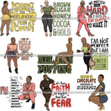 Bundle 9 Melanin Bald Short Hairstyle Queen Goddess Nubian .SVG Cut Layered Files For Silhouette and Cricut and Much More