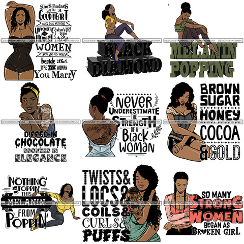 Bundle 9 Tattoo Goddess PNG Files For Print Not For Cutting