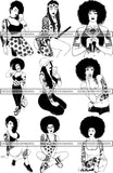 Bundle 9 Tattoo Goddess SVG Files For Cutting