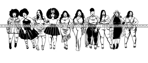 Bundle 10 BBW Woman Svg Retail Price $19.99 for Only $9.99 Big and Bougie Sexy Curvy Doll Perfect For Cutting .SVG .EPS .PNG.JPG Vector Clipart Cricut Circuit Cut Cutting